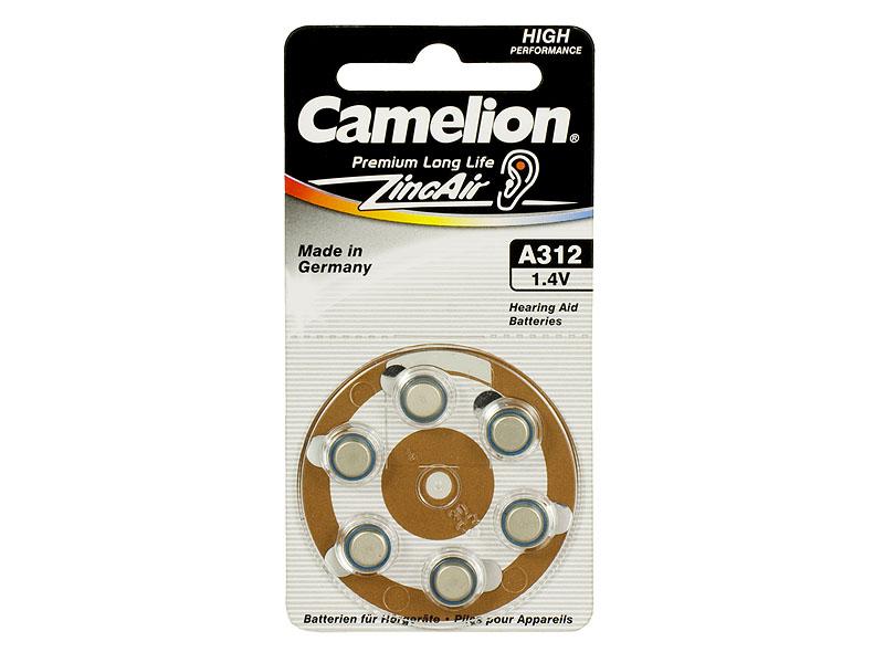 Camelion Kuulolaiteparistot, A312 Ruskea, PR41 1.4V, 6 kpl Camelion Kuulolaiteparistot, A312 Ruskea, PR41 1.4V, 6 kpl